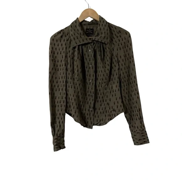 VIVIENNE WESTWOOD Anglomania Button Up Long Sleeve Blouse Top Shirt - Picture 2 of 9